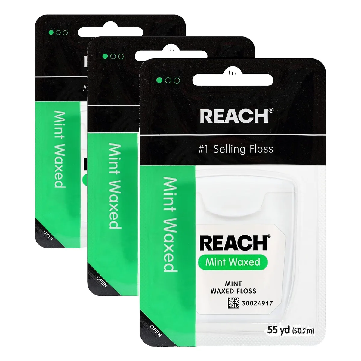 Reach 211895900 Waxed Dental Floss Mint 55 yd Pack of 3 — produkto nuotrauka