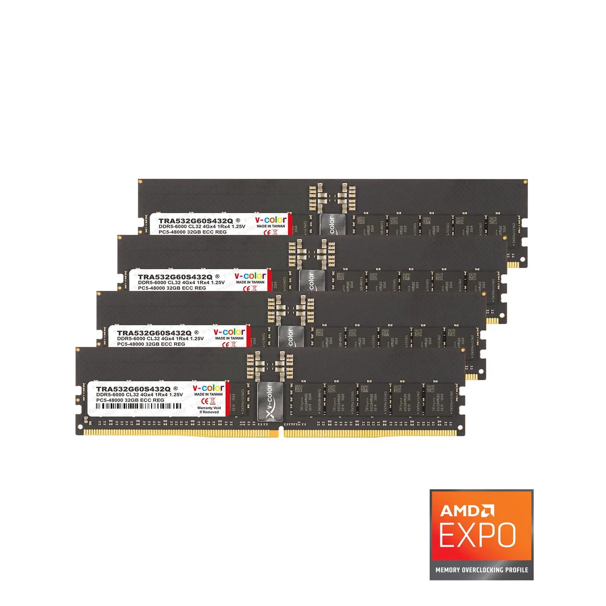 V-color V-color TRA532G60S432Q 128GB DDR5 6000MHz CL32 OC R-DIMM server RAM — photo du produit