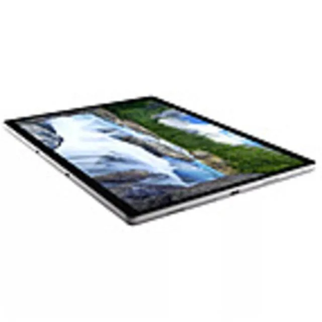 Silver detachable tablet with 13 inch touchscreen and magnetic keyboard attached