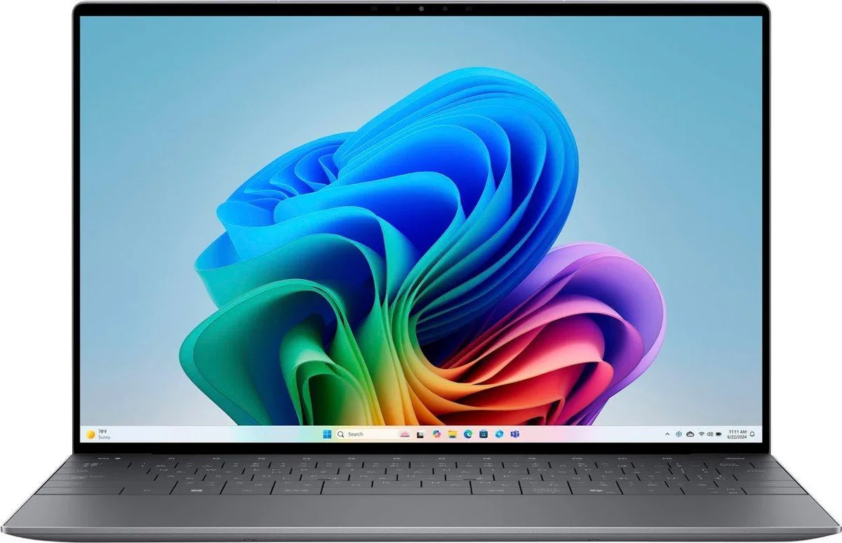 Graphite aluminium laptop with 13.4 inch OLED touch display
