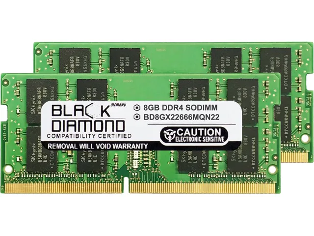 Black Diamond Memory Black Diamond Memory BD8GX22666MQN22 16GB (2x8GB) DDR4 2666 CL19 laptop RAM — toote foto