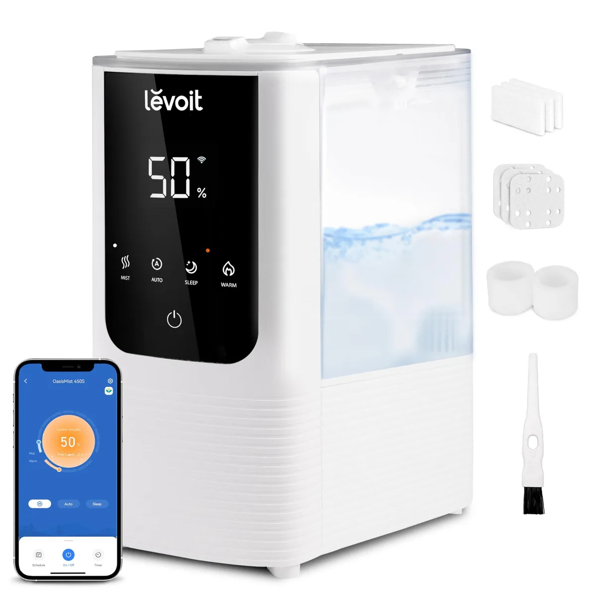  LEVOIT OasisMist 4.5L Smart Warm &amp; Cool Mist Humidifier White — 商品照片