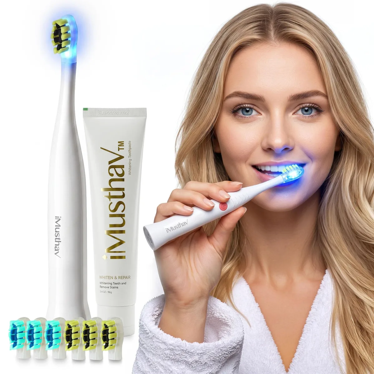 iMusthav SHL-100-CW Sonic Oral Care, 32000 Vibrations, White — produktfoto