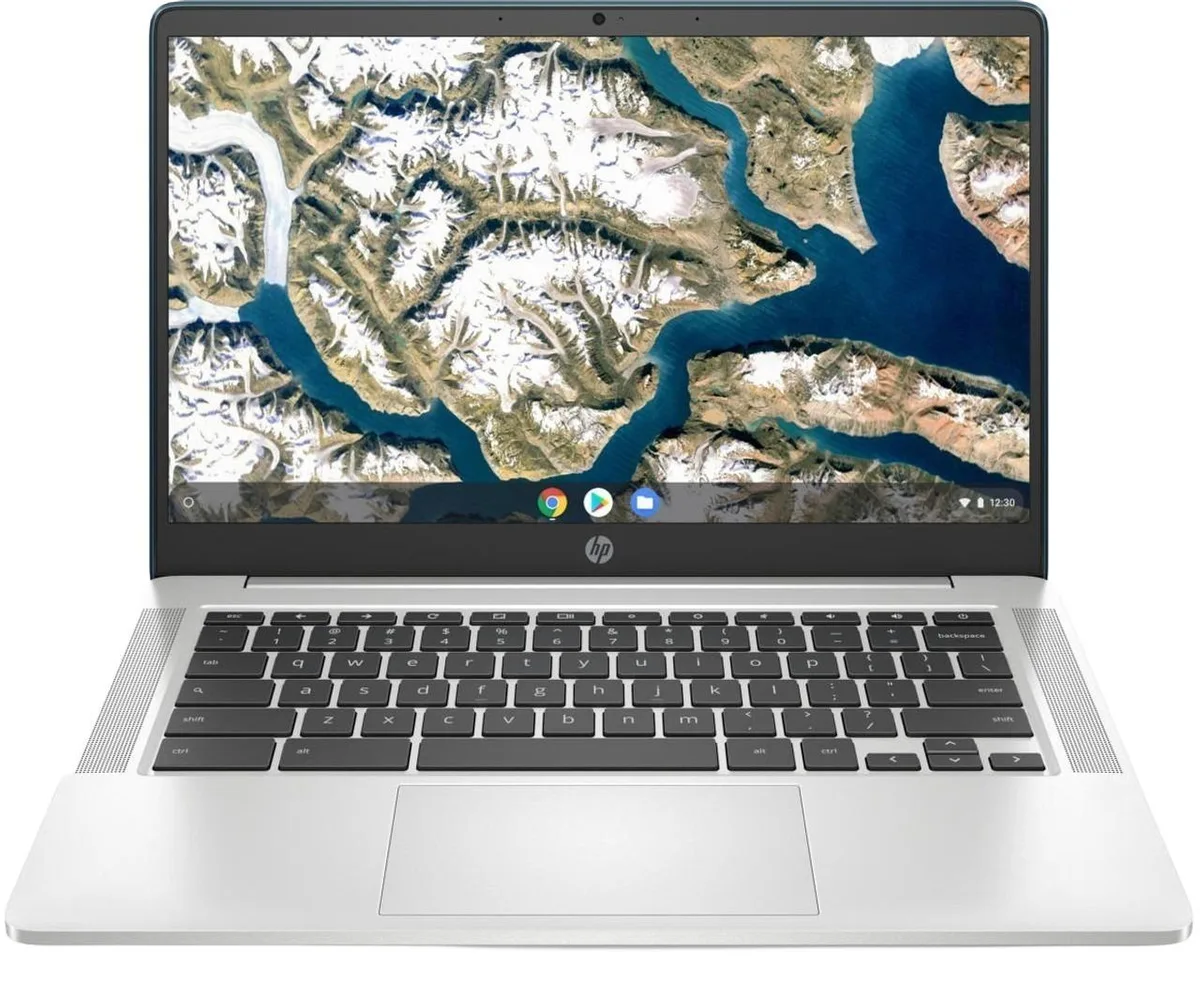 HP HP Chromebook 14a-na0011ds 3P510UA 14" HD Touchscreen Forest Teal MediaTek MT8183 4GB 128GB eMMC Chrome OS — termékfotó