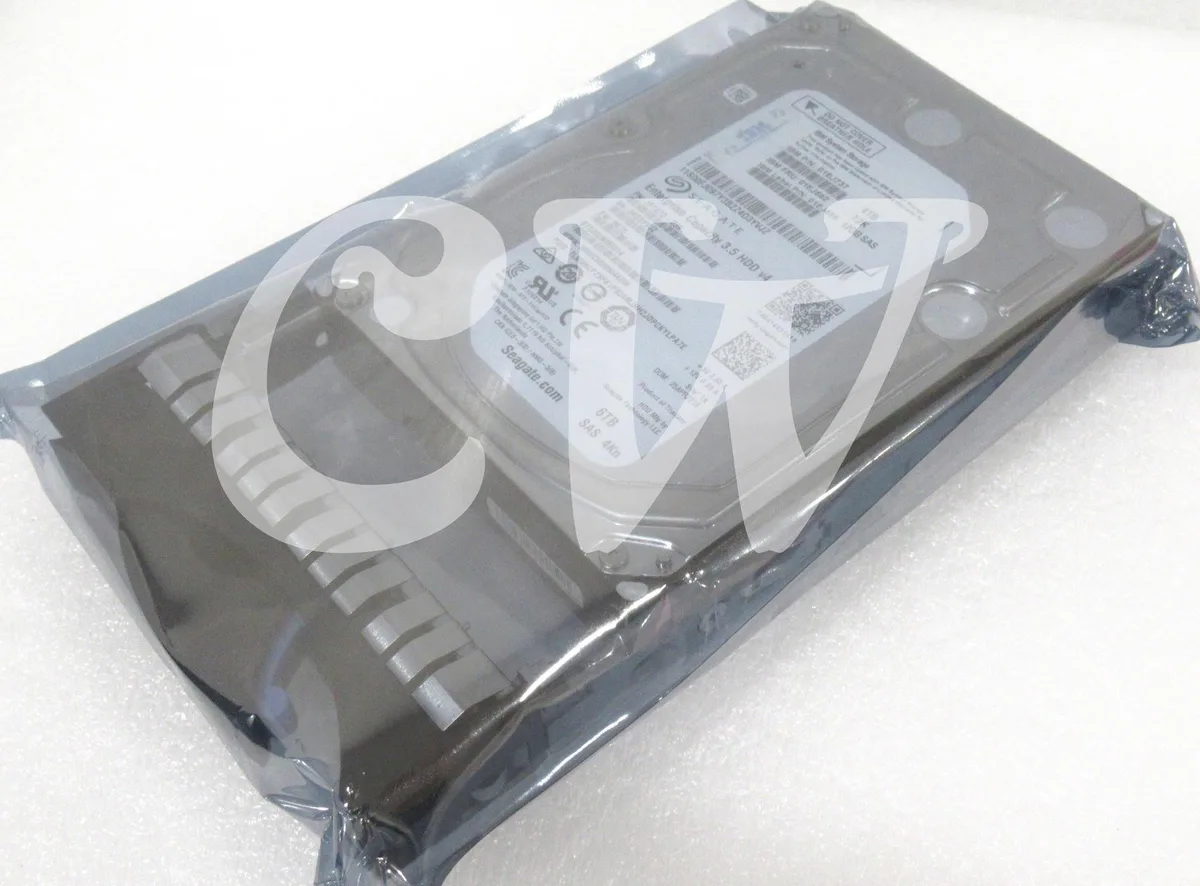 Silver 3.5 inch SAS hard drive in black caddy tray