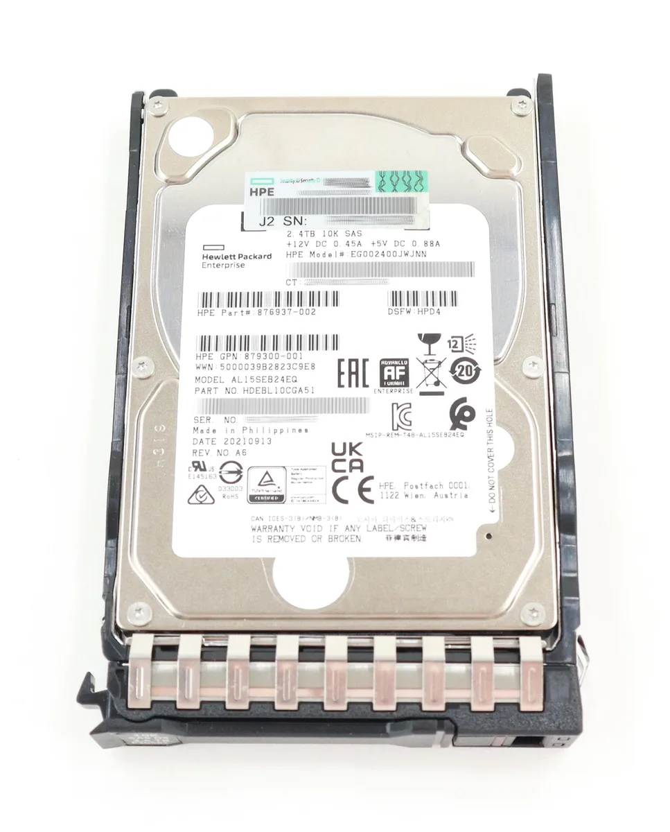 HPE HPE 2.4TB EG002400JWNN 10K SAS 12Gb/s 2.5" Hot-Swap internal hard drive — ürün fotoğrafı