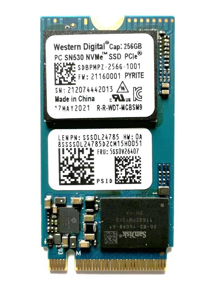 Western Digital Western Digital SN530 256GB M.2 2242 NVMe PCIe 3.0 internal SSD — photo du produit