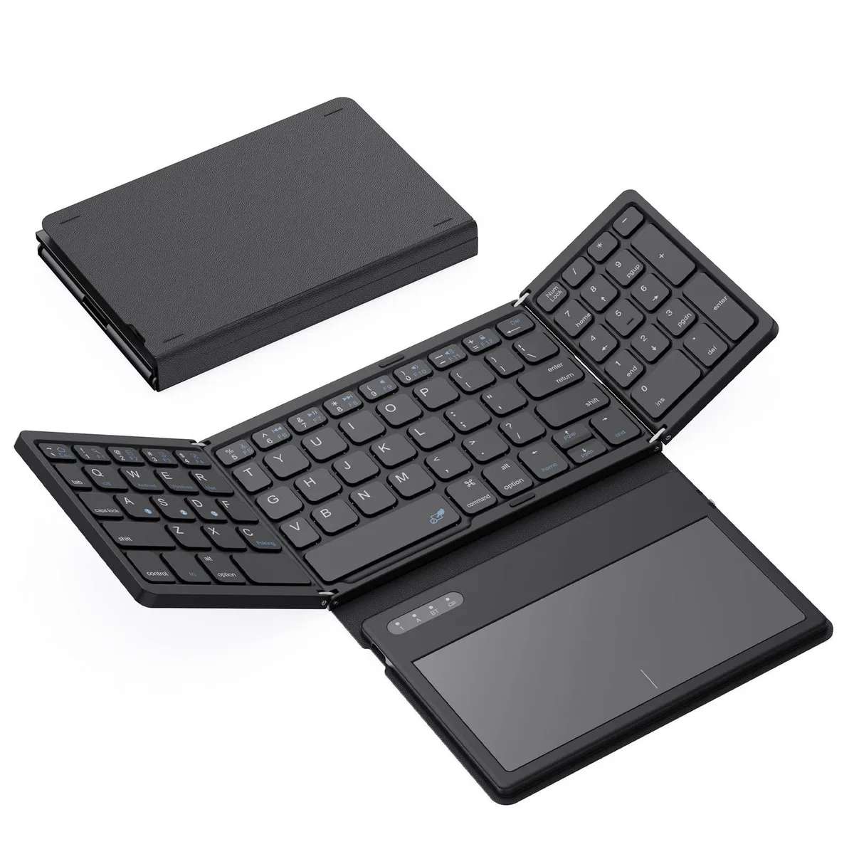 GE Foldable Bluetooth Keyboard Black 5.98 in x 3.94 in x .79 in — fotografia produktu