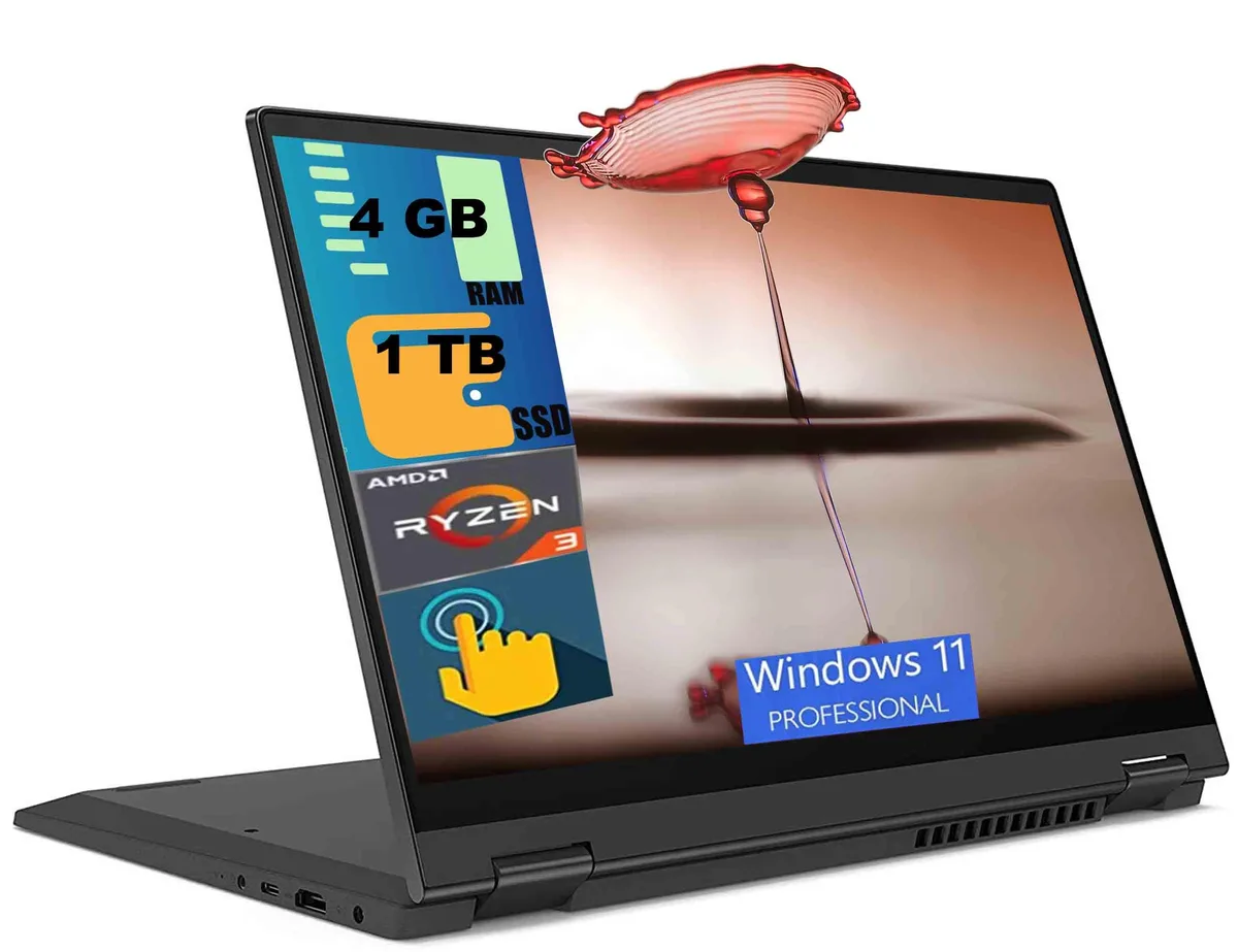 Gray Lenovo IdeaPad Flex 5 14 laptop, 14 inch FHD touchscreen, matte finish