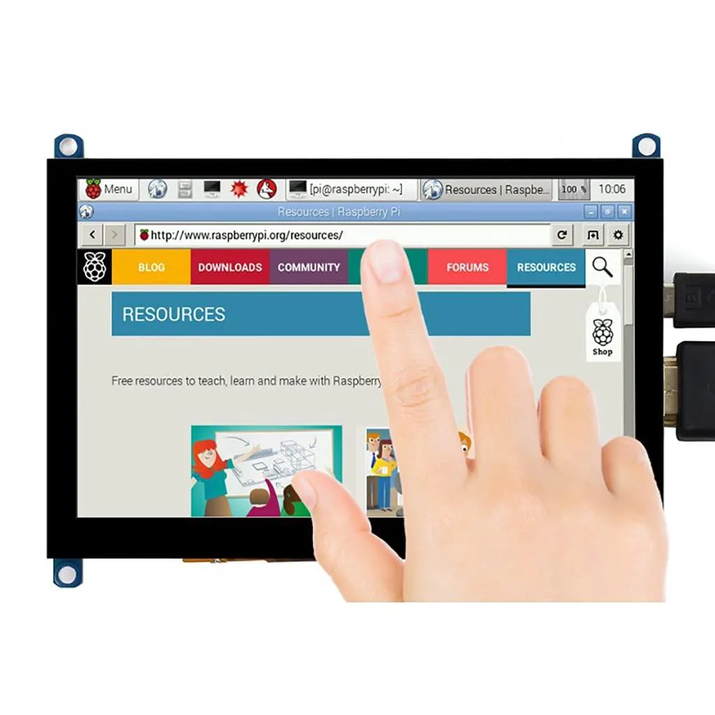 LORDWORLD LORDWORLD 5 inch Capacitive Touch Screen LCD (H) Slimmed-Down Version 800×480 HDMI — foto produk