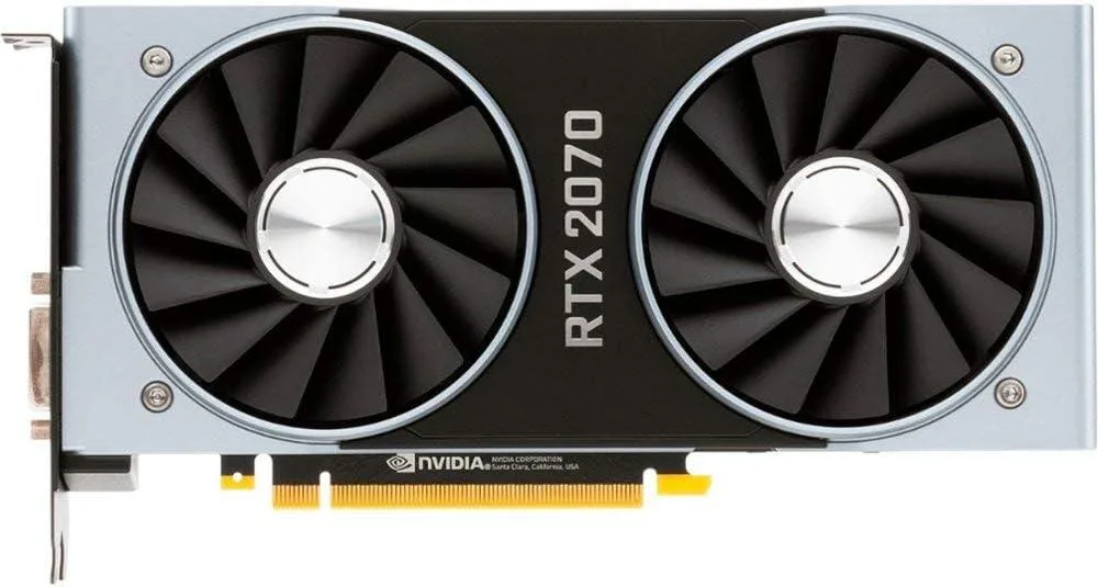 NVIDIA NVIDIA GeForce RTX 2070 Founders Edition graphics card — preces foto
