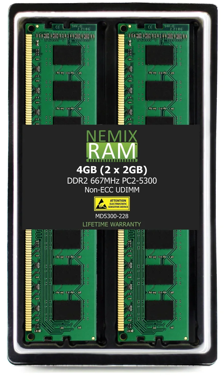 NEMIX RAM NEMIX RAM 4GB (2x2GB) DDR2 667 desktop RAM — product photo