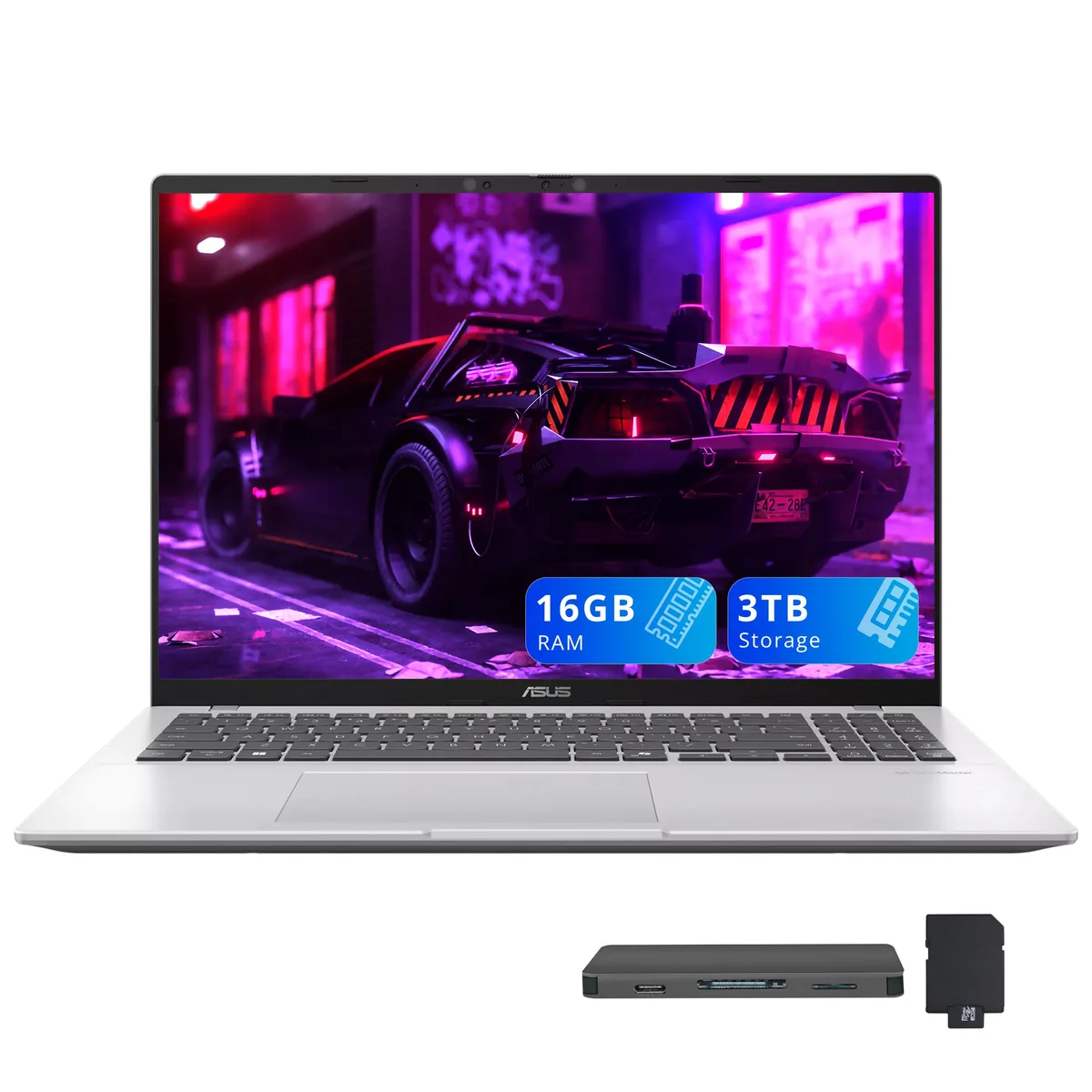 ASUS ASUS Vivobook 16.0" WUXGA Business Laptop Snapdragon X X1-26-100 16GB DDR5 2TB SSD Silver — תמונת המוצר