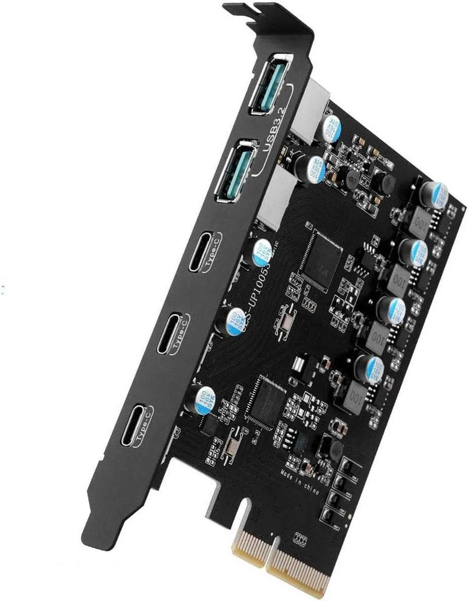 Vszerda Vszerda 5-Port PCIe USB 3.2 Gen 2 Card 3×USB-C 2×USB-A 10Gbps — produktfoto