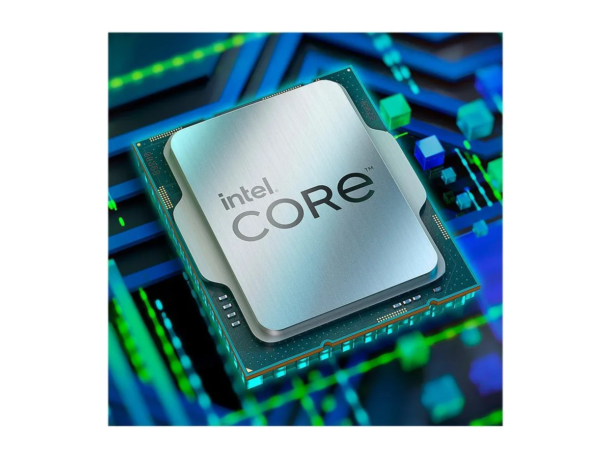 A small square green printed circuit board with gold contact pads on the underside and a silver metal heat spreader on top