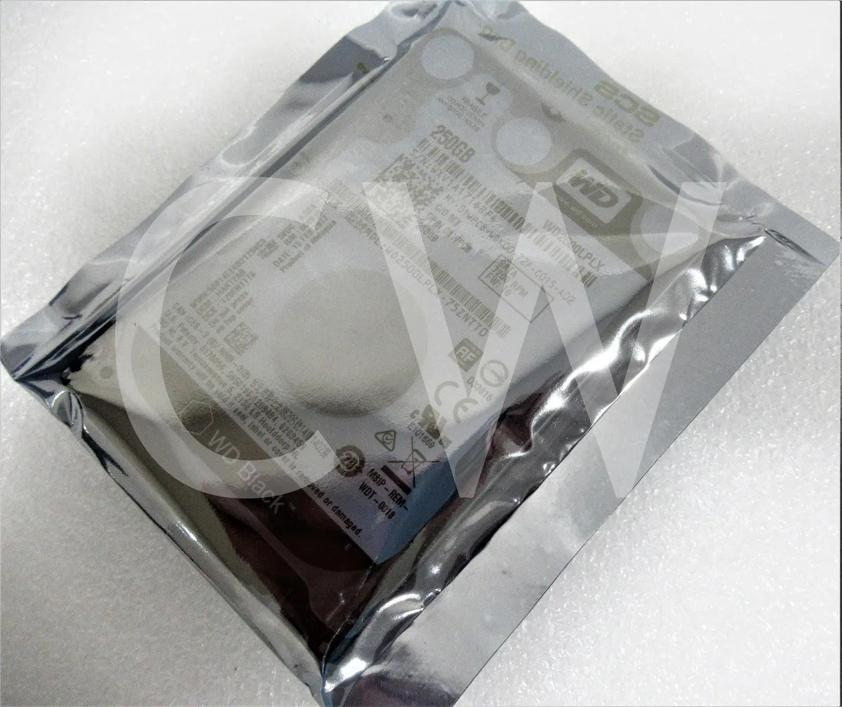 Silver rectangular 2.5 inch SATA hard drive with black label