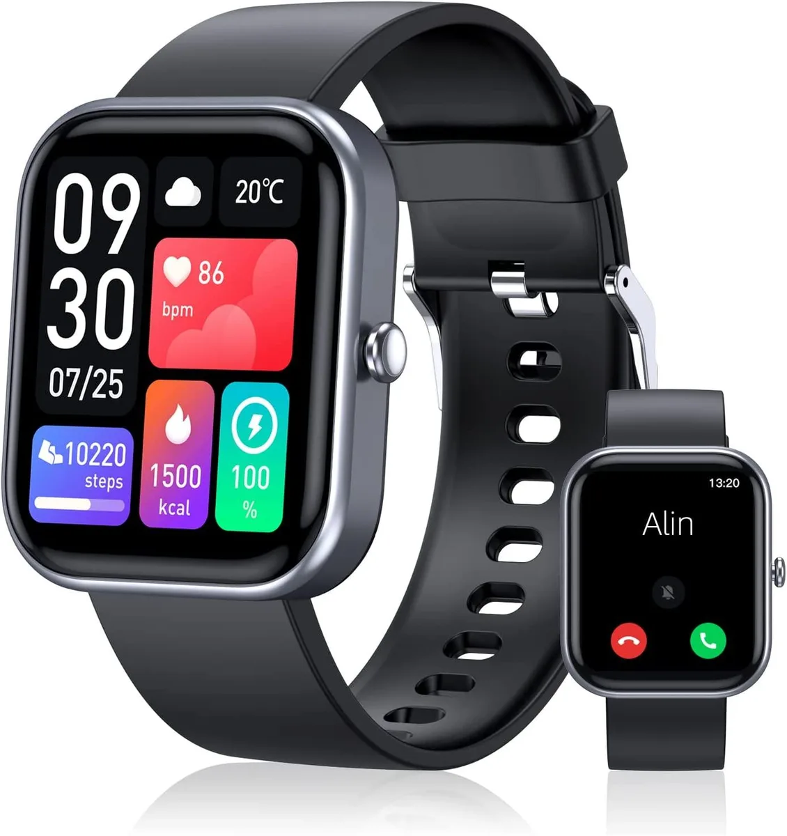 AUTYUE AUTYUE GTS5 Smart Watch 2.0" IP67 Bluetooth 5.2 100+ Sports Modes Black — product photo