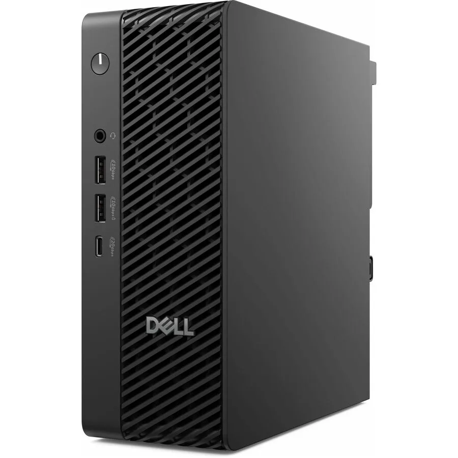 Compact mini tower desktop in matte black finish