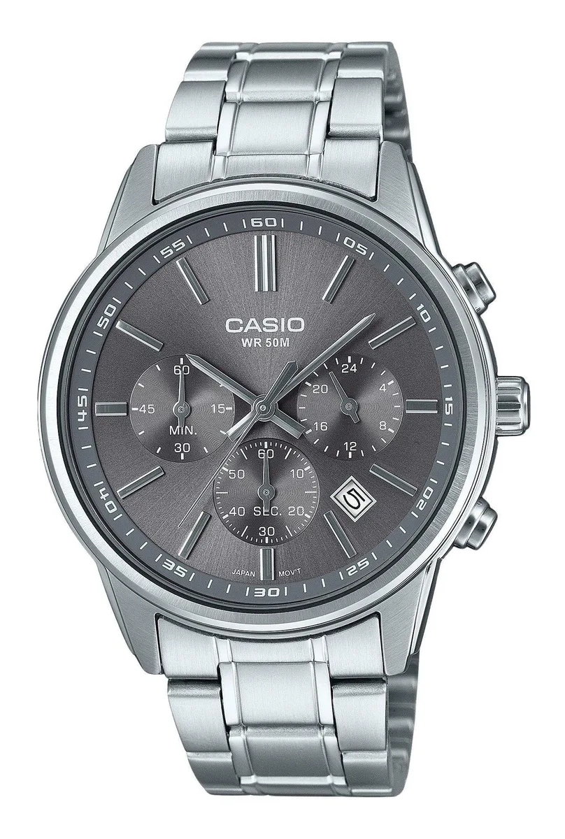CASIO CASIO MTP-E515D-8AV Chronograph Grey Dial Watch — product photo