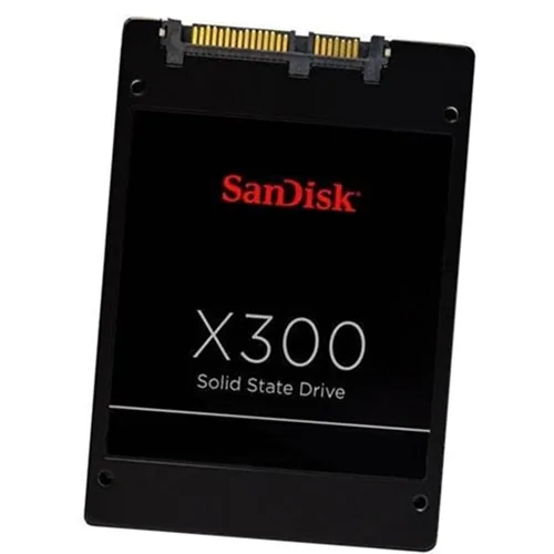 SanDisk X300 2.5 inch 512GB SATA internal SSD with black metal casing
