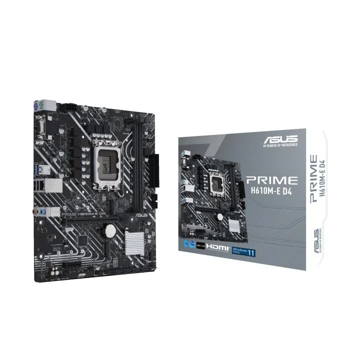 ASUS ASUS PRIME H610M-E D4 Intel H610 LGA 1700 micro ATX motherboard PCIe 4.0 dual M.2 — product photo