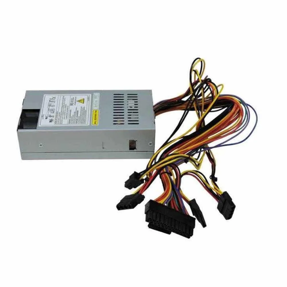 Compact 1U AT power supply unit with 24-pin connector and metal casing