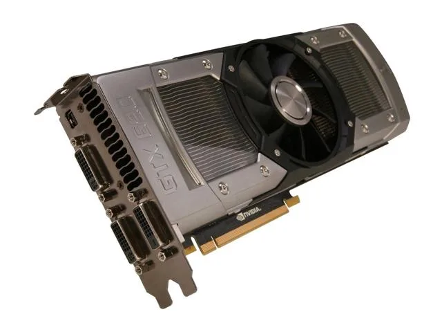Dual-GPU graphics card with metal shroud and dual vapor chamber cooling