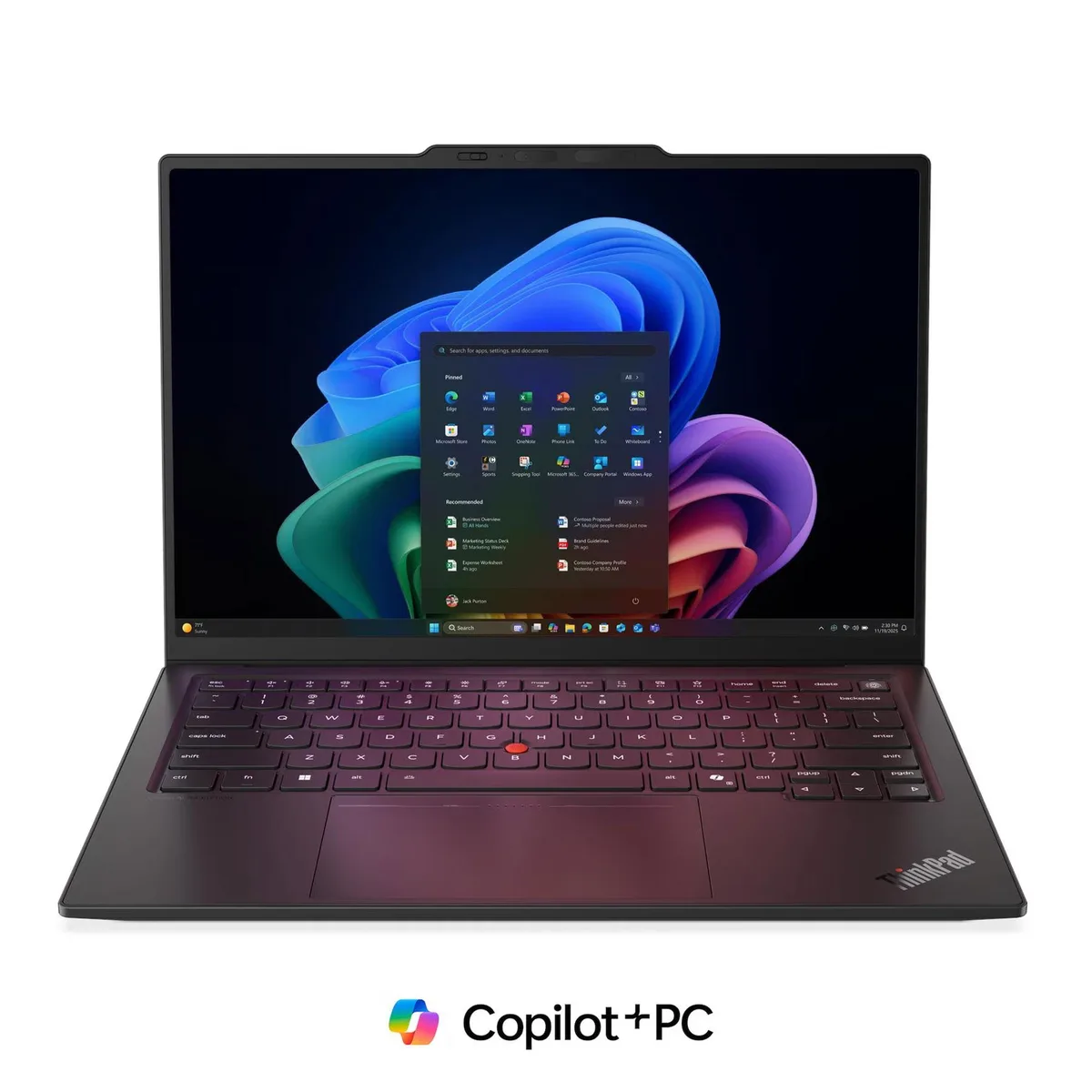 Ultralight 14 inch matte black laptop with thin bezels