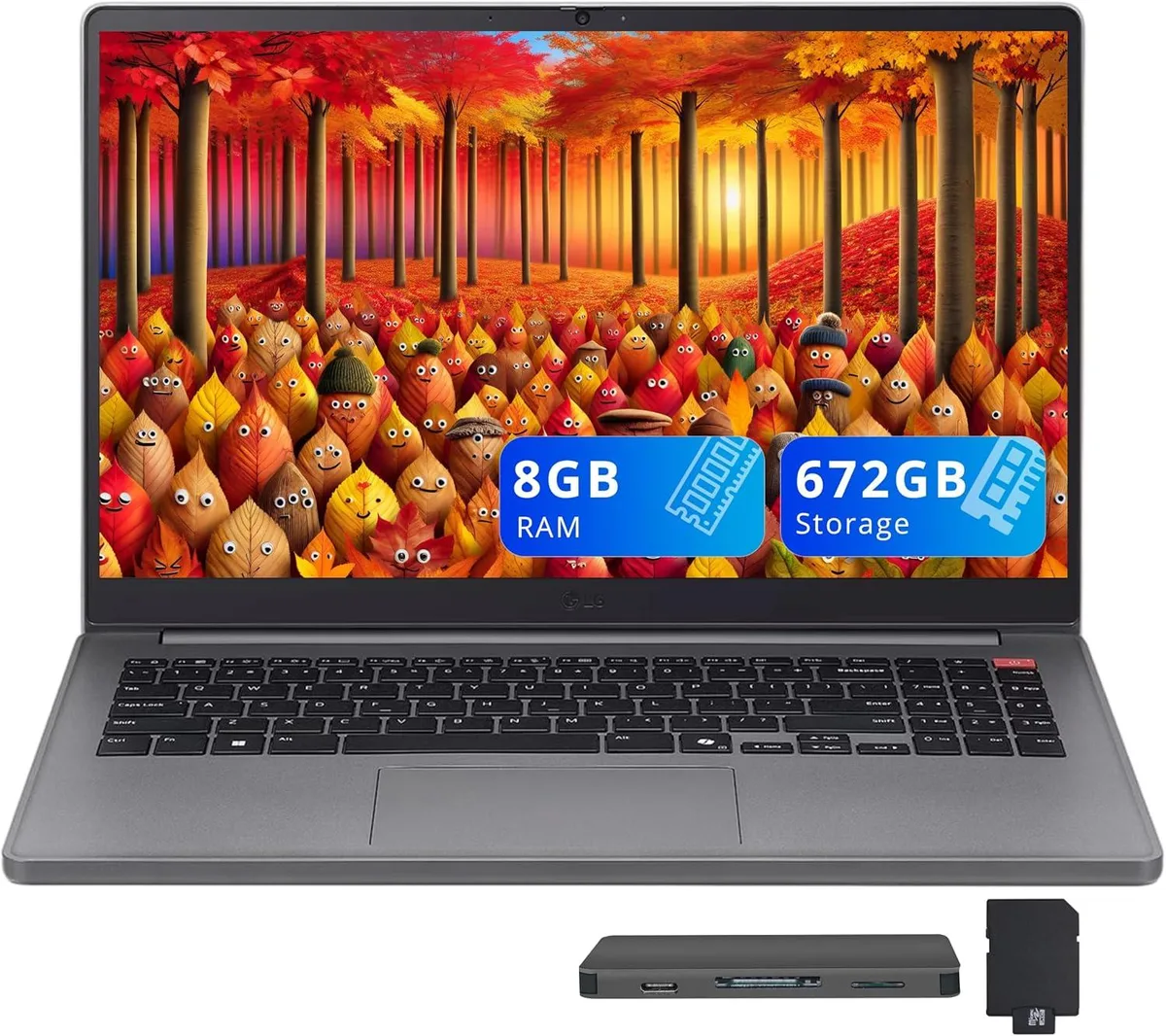 LG Electronics LG Gram 15.6" FHD Business Laptop i5-1334U 8GB 672GB Storage Titan Silver — صورة المنتج