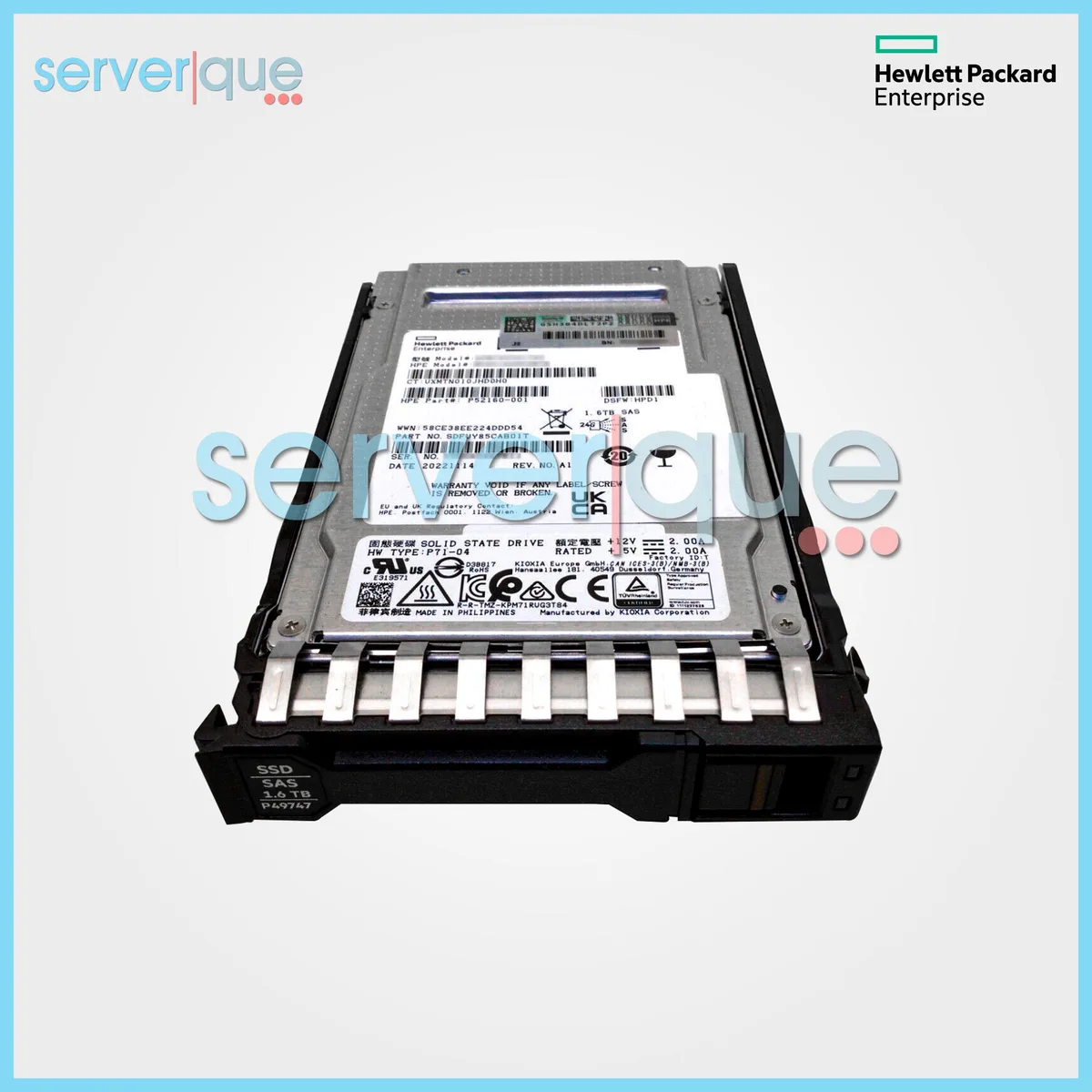 HPE HPE P49049-B21 1.6TB 24Gbps SAS 2.5" enterprise SSD — toote foto