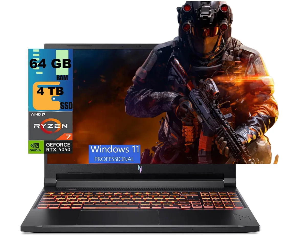 Black 16 inch gaming laptop closed lid matte finish