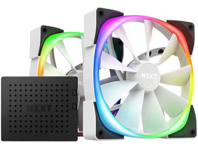 NZXT NZXT HF-2814C-DW 140mm Aer RGB 2 White Twin Pack — produktbild
