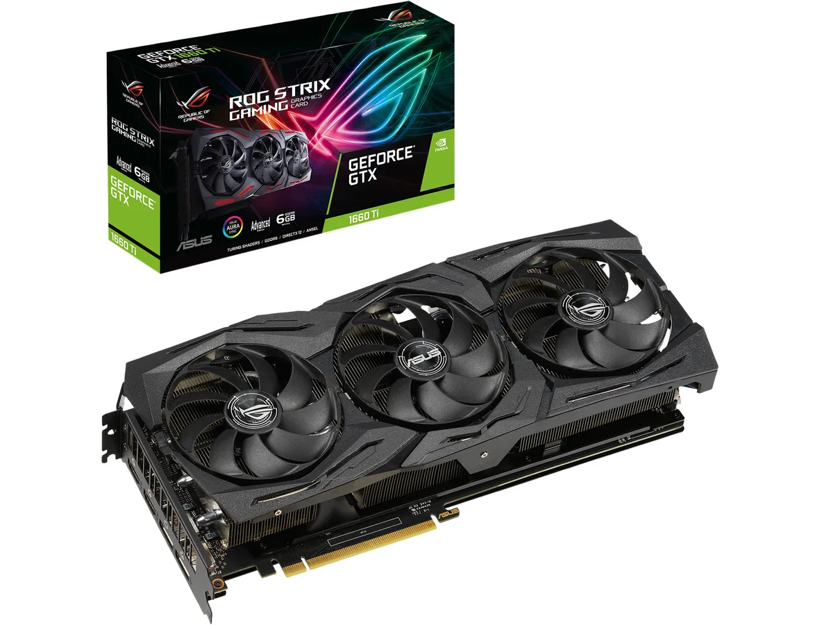 ASUS ASUS ROG Strix GeForce GTX 1660 Ti STRIX1660TI-A6G-GAMI graphics card — produktfoto