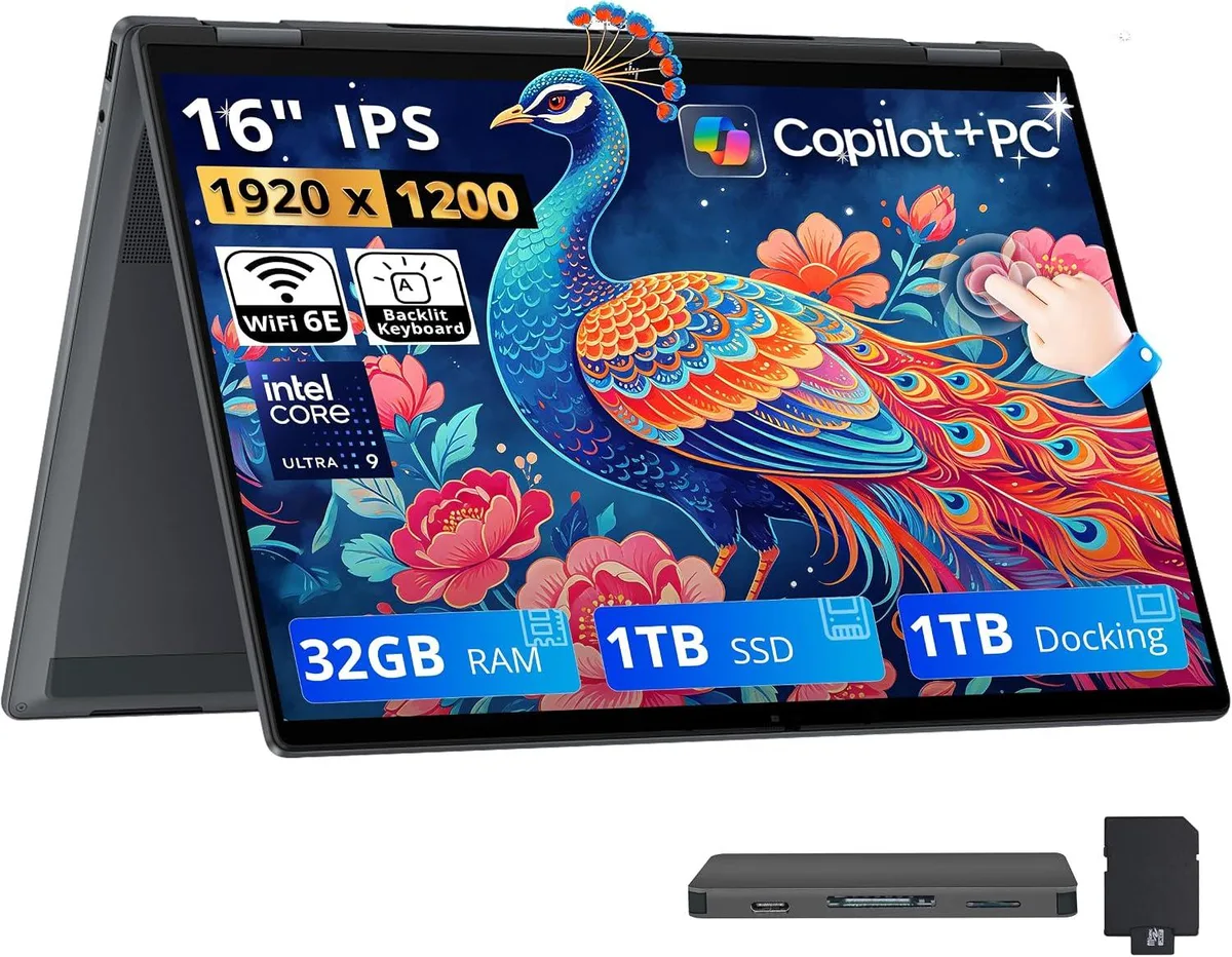 HP HP OmniBook X Flip 2-in-1 16" Touchscreen, Ultra 9 288V, 32GB DDR5, 1TB SSD, Arc 140V, Gray — снимка на продукта