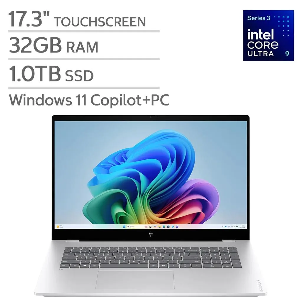 HP HP OmniBook X 17.3" Touchscreen Laptop Intel Core Ultra 9 386H 32GB 1TB — photo du produit