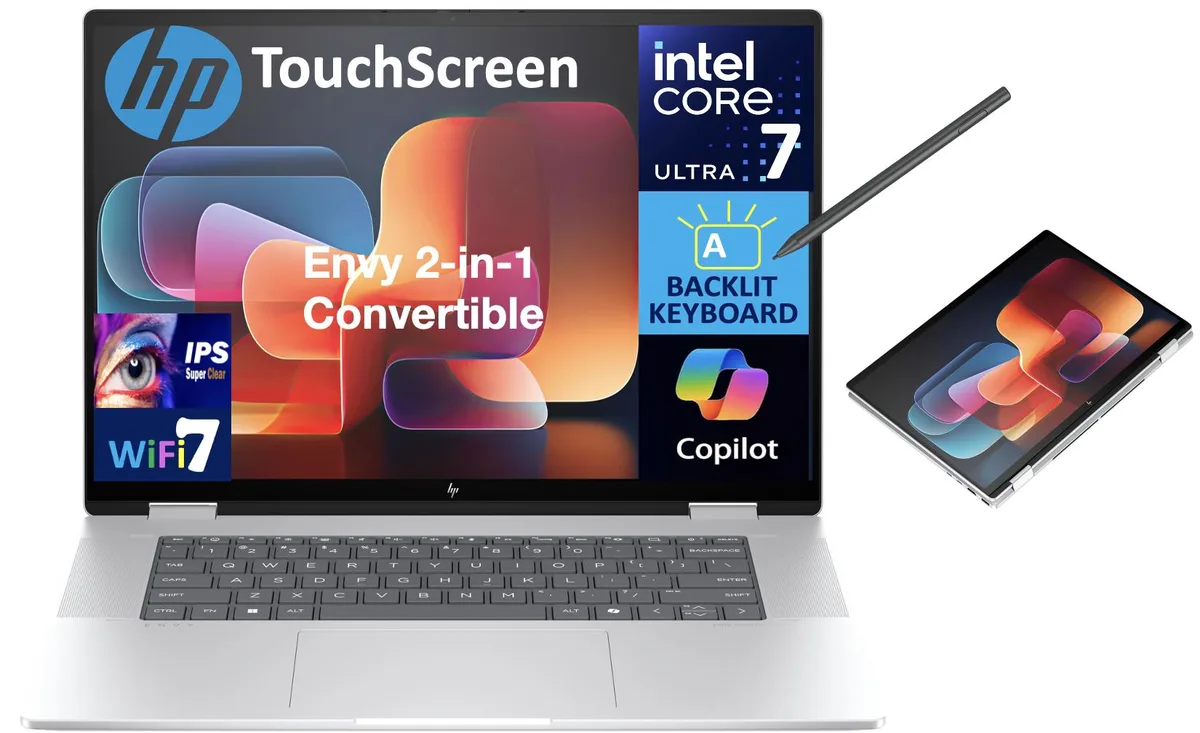 HP HP Envy x360 16 2-in-1 laptop Core Ultra 7 155U 32GB LPDDR5 512GB — product photo