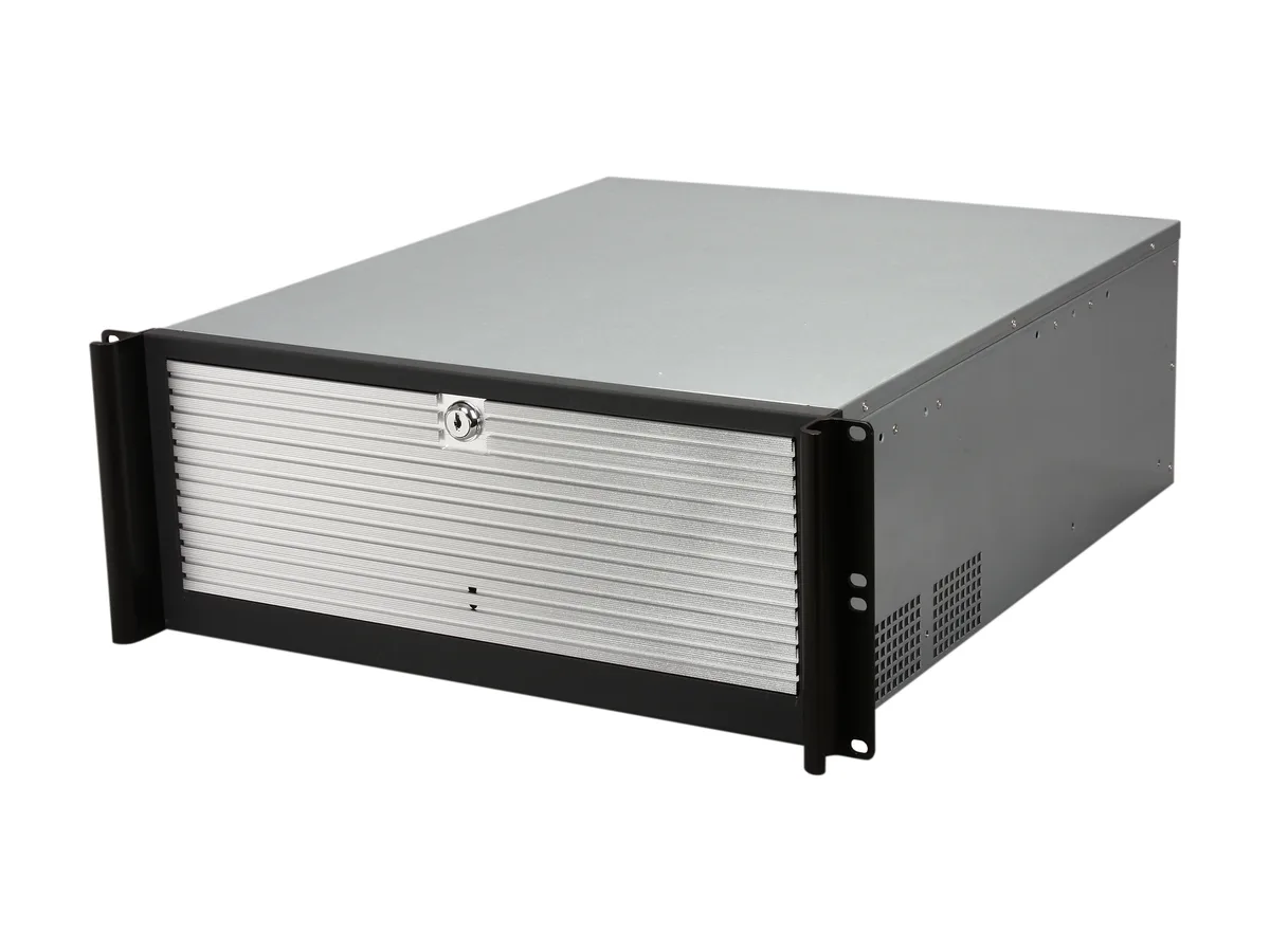 iStarUSA Inc. iStarUSA Inc. D416-3DE1SL-SL 4U Rackmount Server Chassis Silver Front Bezel 3×5.25″ Bays 3×3.5″ Hot-Swap — tuotekuva