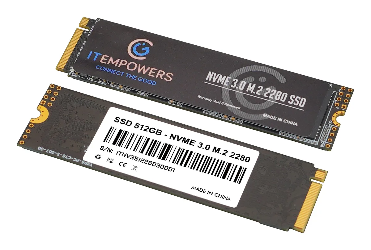 ITEMPOWERS ITEMPOWERS 512GB M.2 NVMe SSD PCIe 3.0 x4 2280 internal SSD — photo du produit