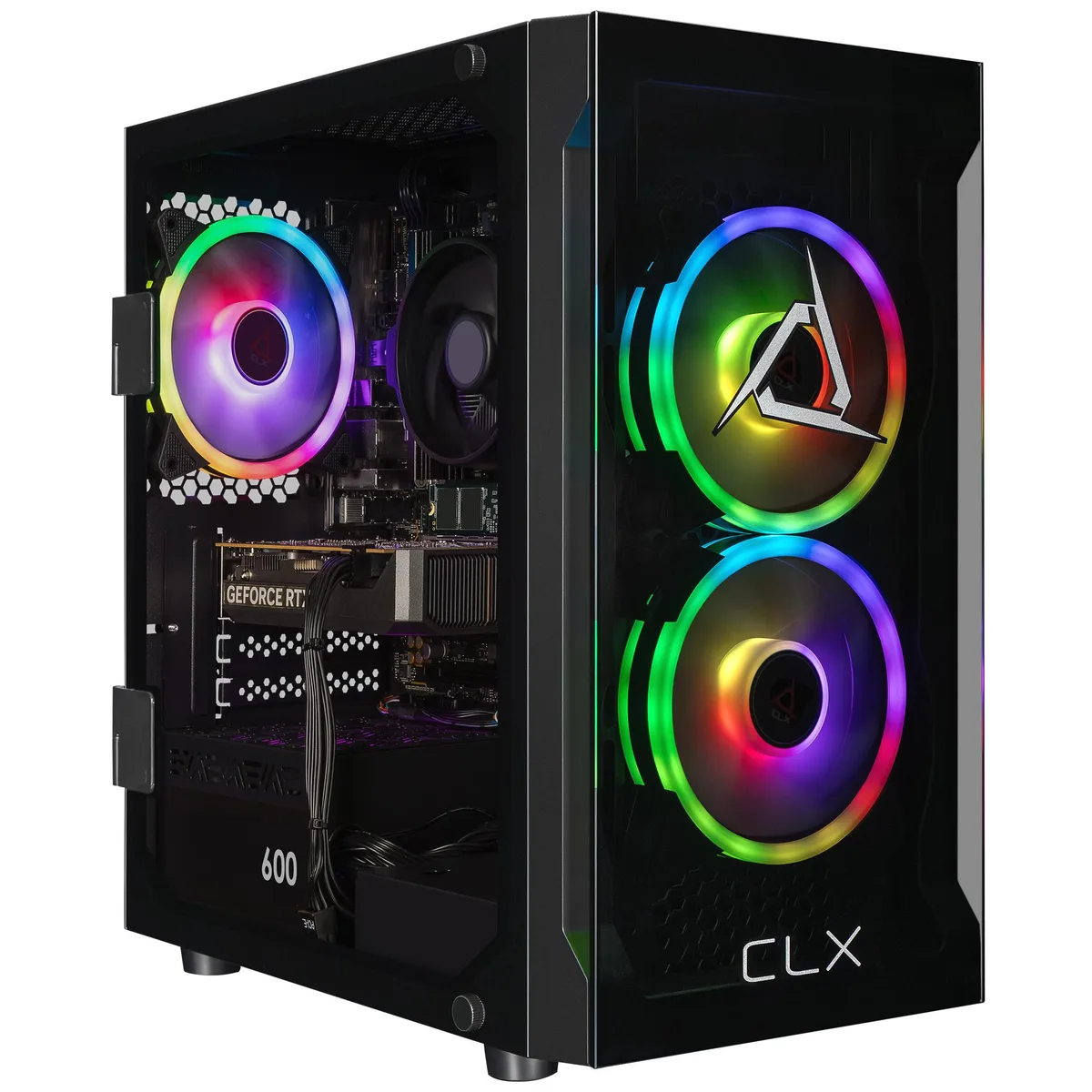 CLX Gaming CLX Gaming TGMSETRTE5702BM gaming PC Ryzen 5 8400F 16GB DDR5 RTX 5050 8GB 1TB NVMe — product photo