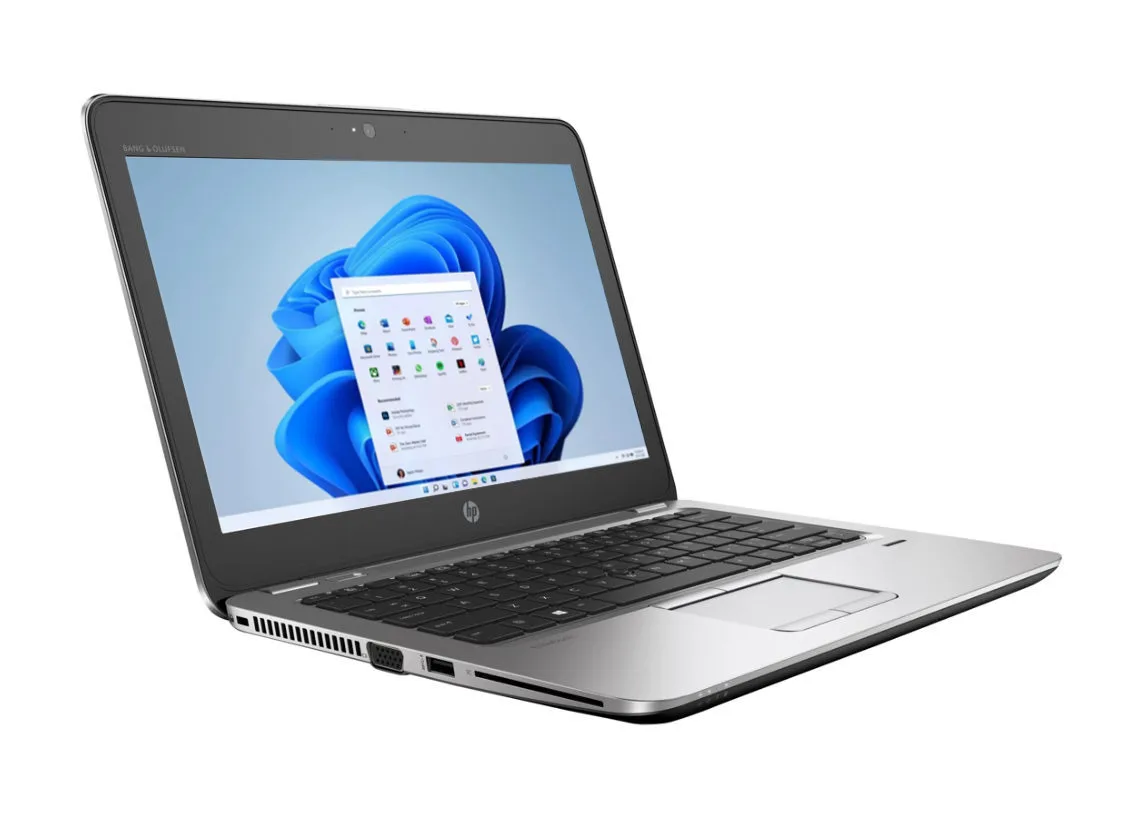 Silver 12.5 inch laptop with non-touch screen and backlit keyboard