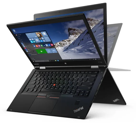Black 14.0 inch convertible laptop with matte finish