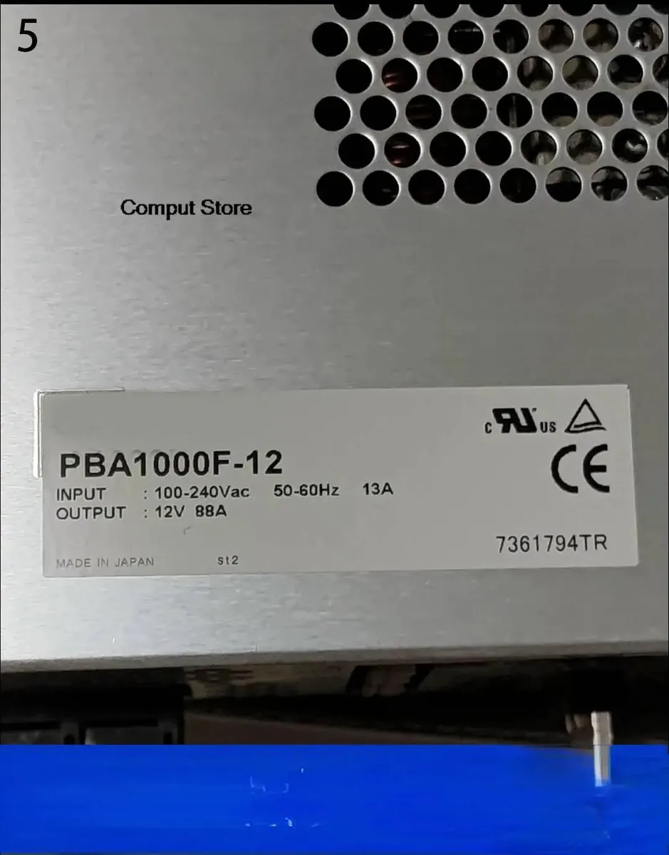 Rectangular ATX power supply unit with metal casing