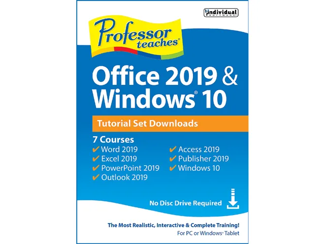 Individual Software Individual Software PDB-O19S Professor Teaches Office 2019 &amp; Windows 10 learning — foto produk