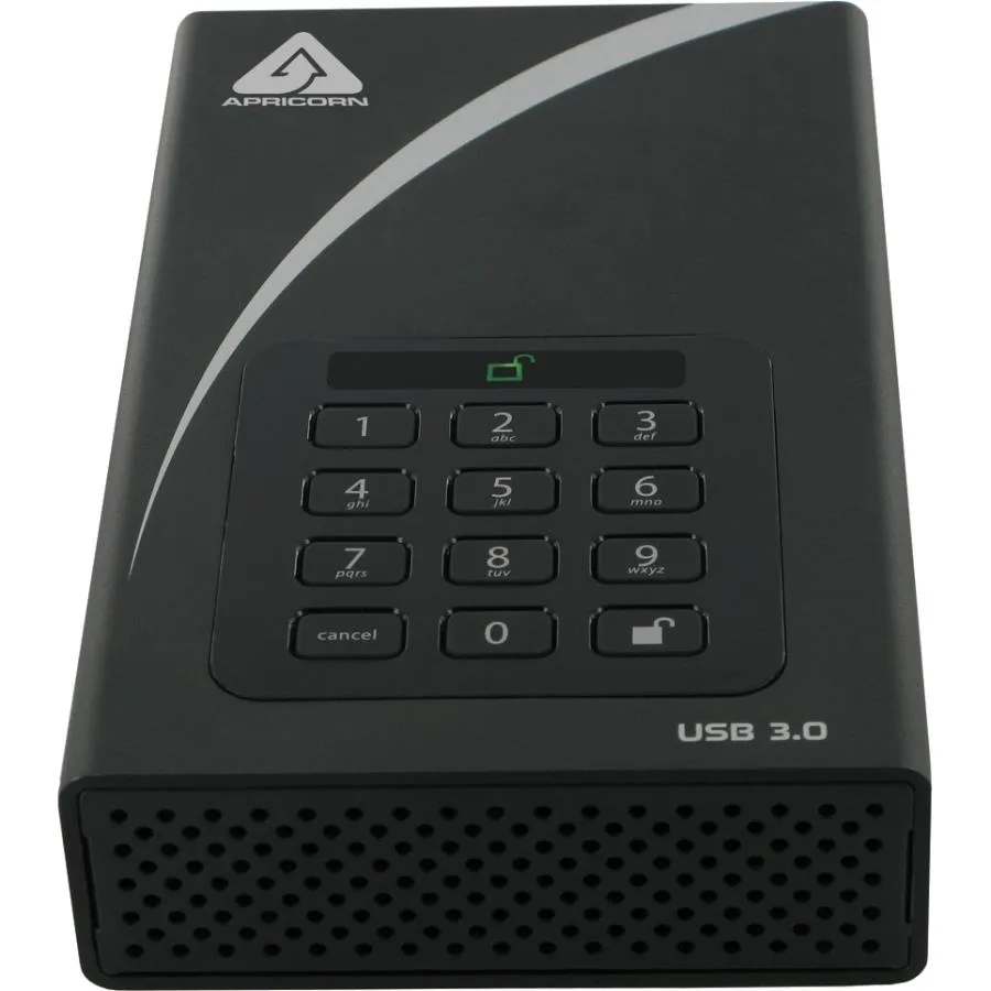 Apricorn Apricorn ADT-3PL256-4000 Aegis Padlock DT 4TB USB 3.0 external hard drive — 제품 사진