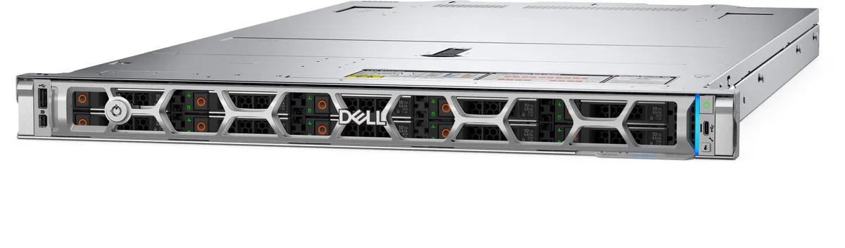 Dell PowerEdge R670 2.5 inch rack server front view with ten drive bays