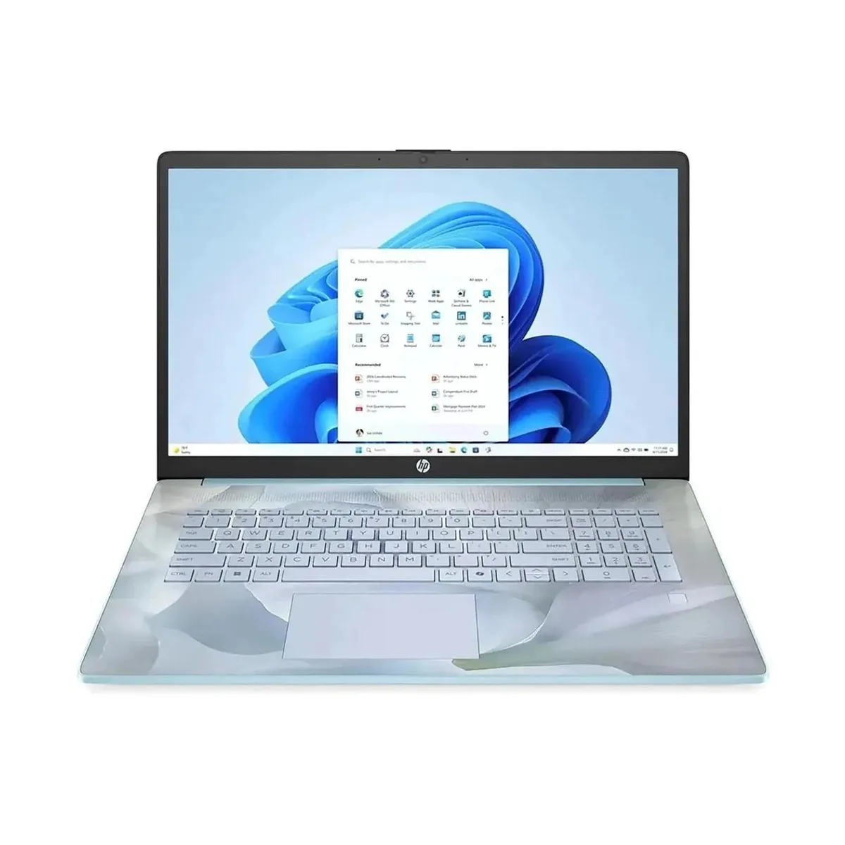 Blue 15.6 inch touchscreen laptop with Spring Iridescence finish