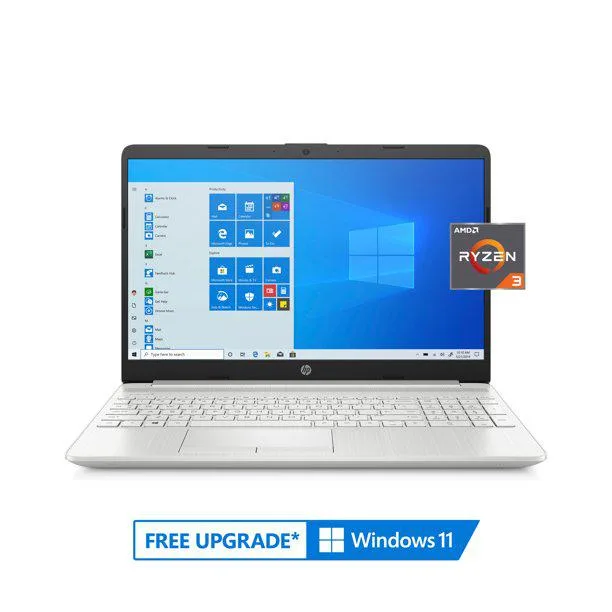 HP HP 15.6" HD Laptop AMD Ryzen 3 3250U 4GB 128GB SSD 1TB HDD Windows 10 Natural Silver — product photo