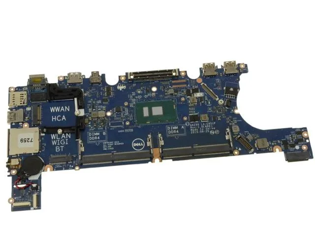 Green Dell Latitude E7270 motherboard with on-board i7-6600U 2.6GHz CPU