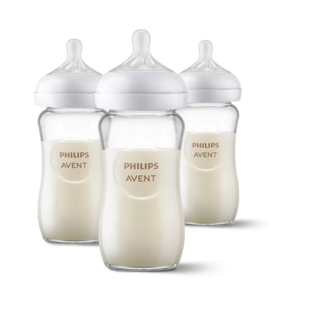 Avent Avent SCY913/03 Natural Glass Bottle Feeding 8oz 3-pack Flow 3 — 商品写真