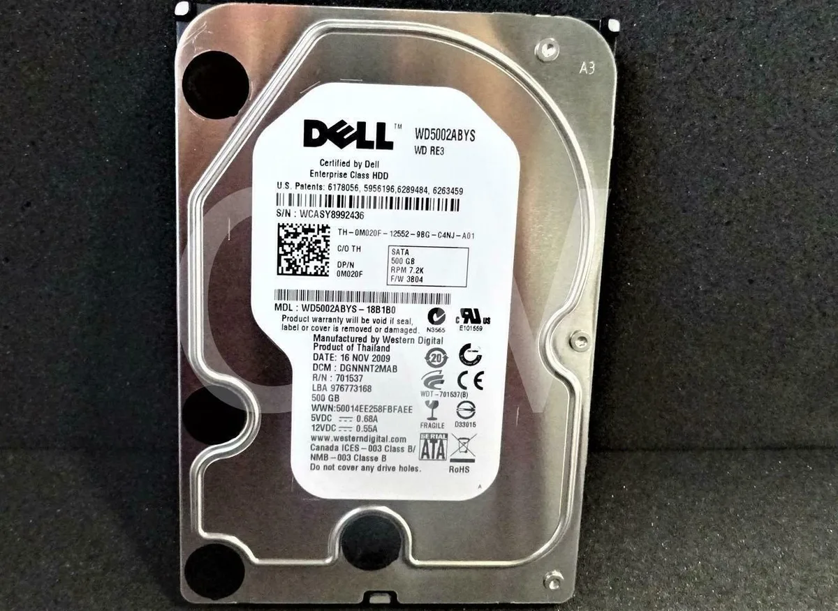 DELL DELL WD5002ABYS 500GB 7200RPM 16MB 3.5" SATA internal hard drive — 제품 사진
